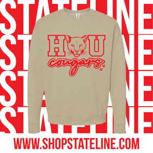 HOU Cougars - Sand Unisex Crew