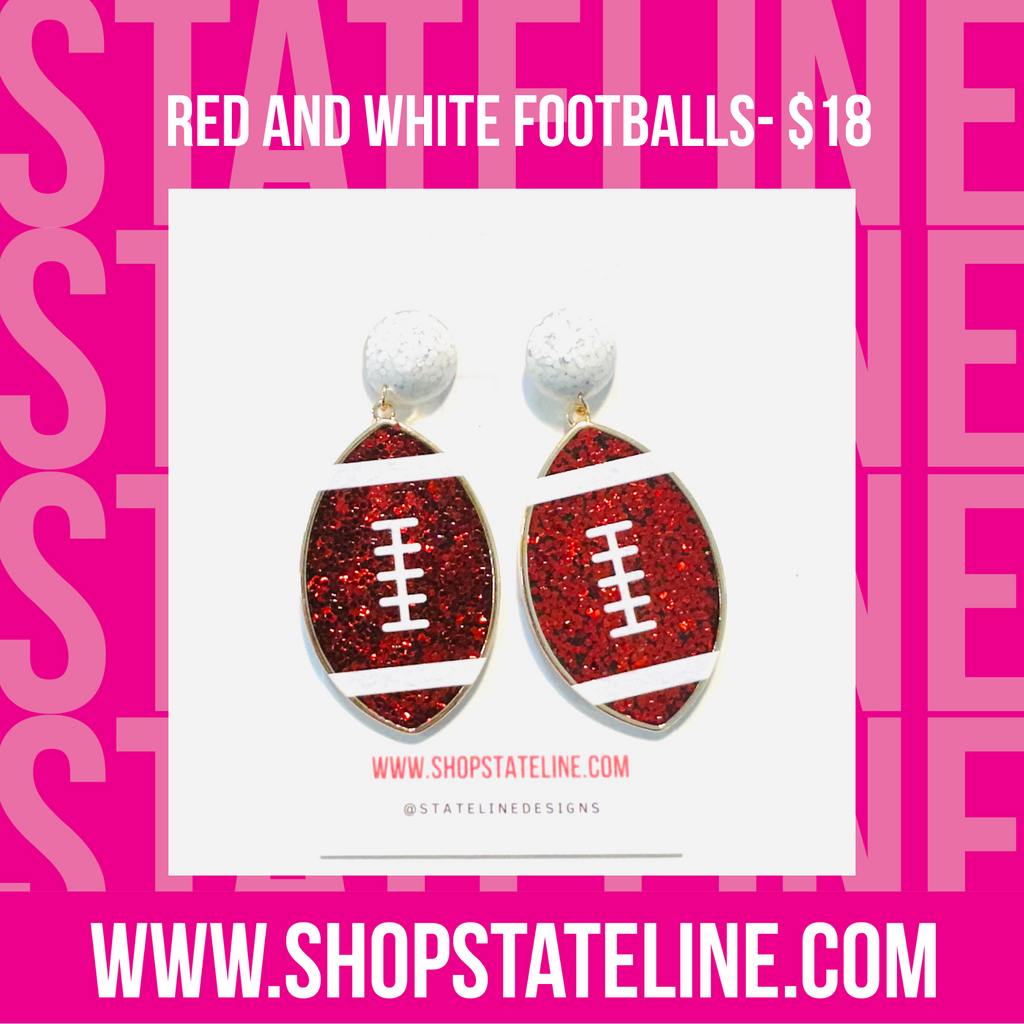 Red and White - Footballs