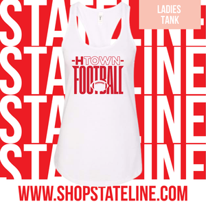 Htown Football - white ladies tank