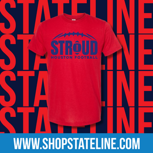 STROUD NAVY PRINT- RED UNISEX