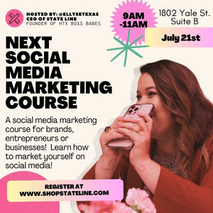 Social Media Course - July 21st - 9am - 12pm