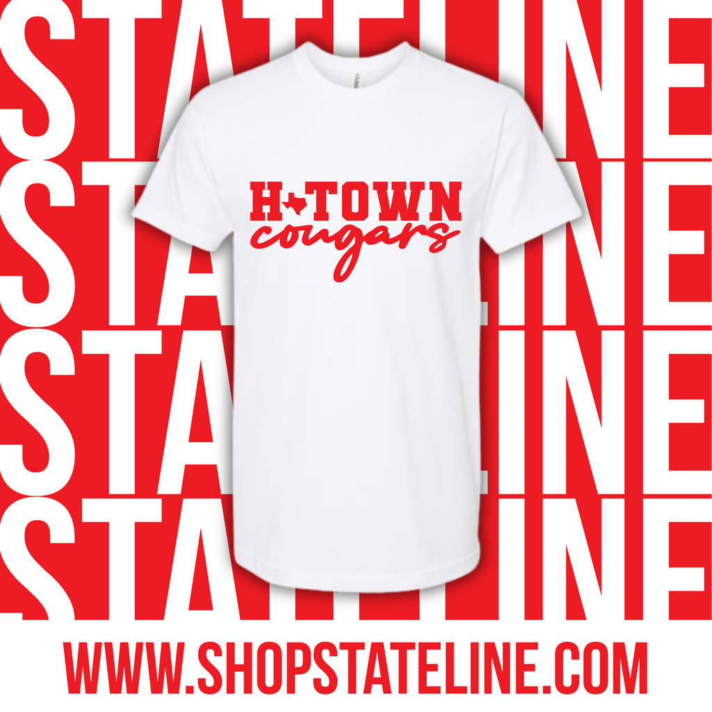 Htown Cougars - White Tee Unisex