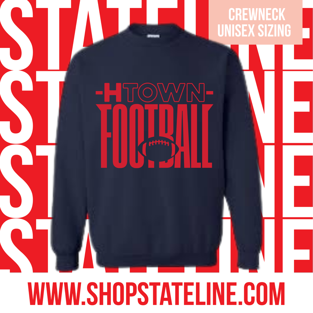 Htown Football - Navy Crewneck Unisex