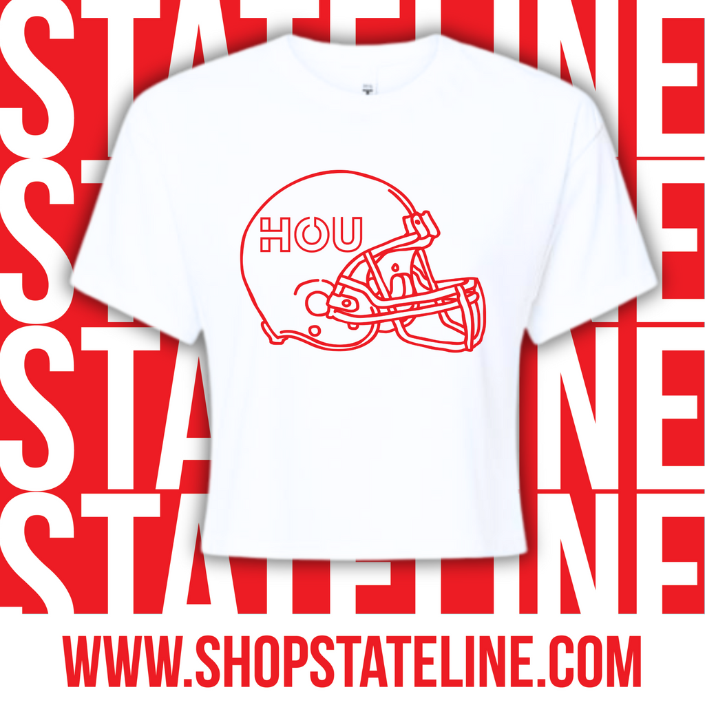 HOU Football- Mid Crop White