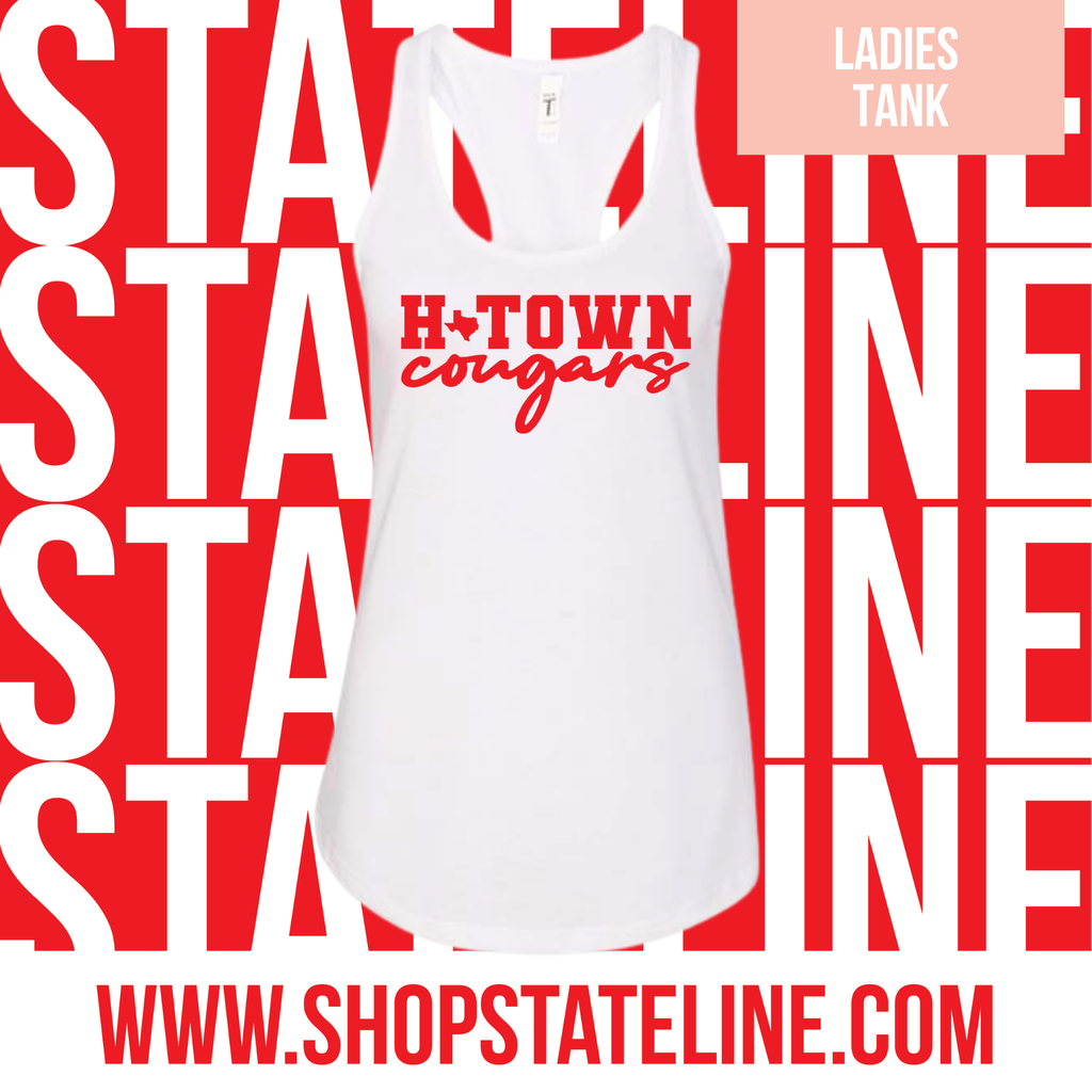 Htown Cougars - white ladies tank