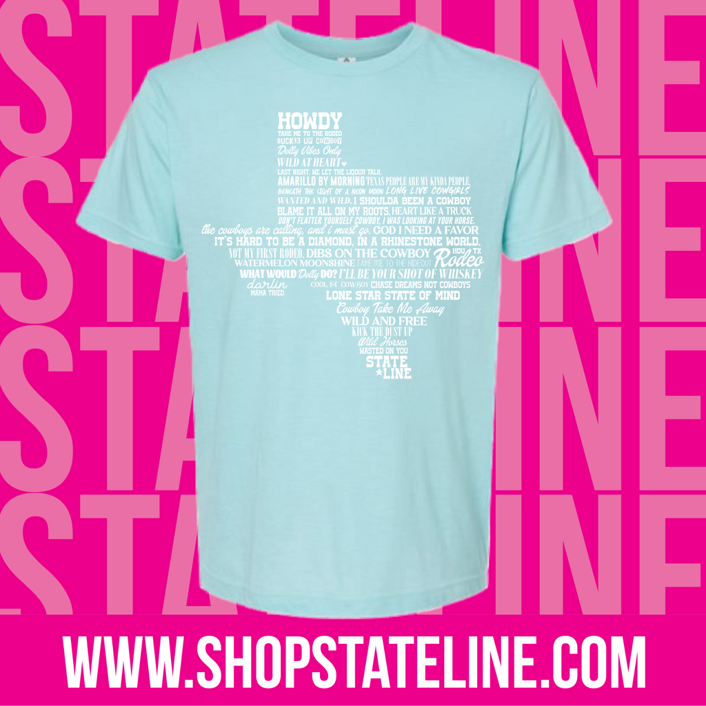 Howdy State Line - Blue Color Unisex Tee