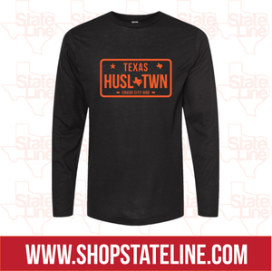 Hustle Town Plate- Unisex Long sleeve Black